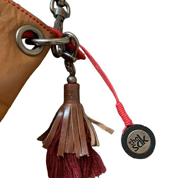 The Sak Alameda Hobo Bag Red Tobacco Brown Leather Purse Shoulder Bag - Picture 6 of 6